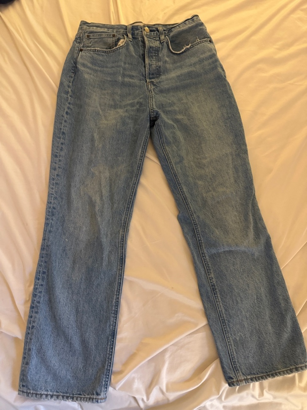 Denim Forum Straight-Leg Women’s Jeans - Light Blue Wash